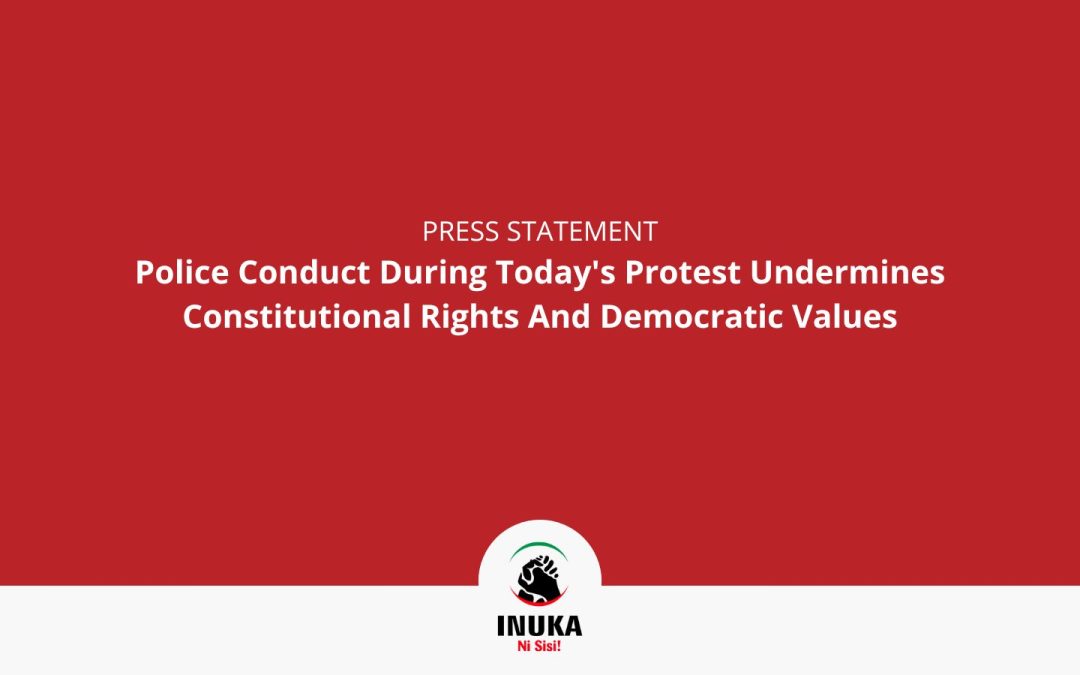 Police Conduct During Today’s Protest Undermines Constitutional Rights And Democratic Values