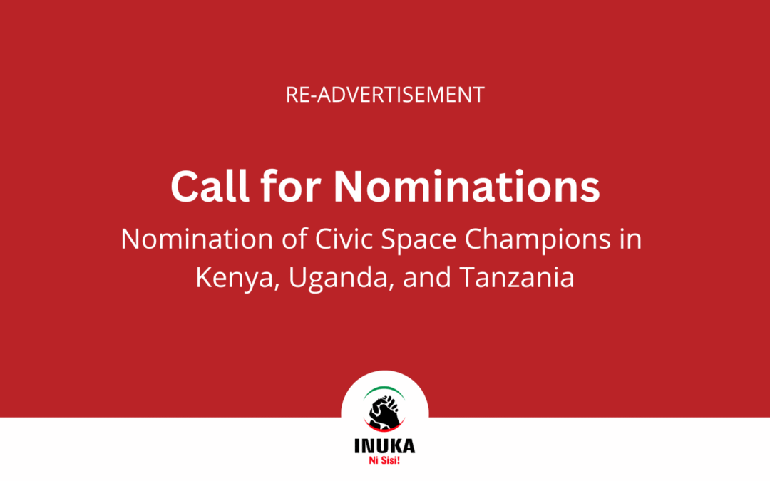 Nomination of Civic Space Champions in Kenya, Uganda, and Tanzania
