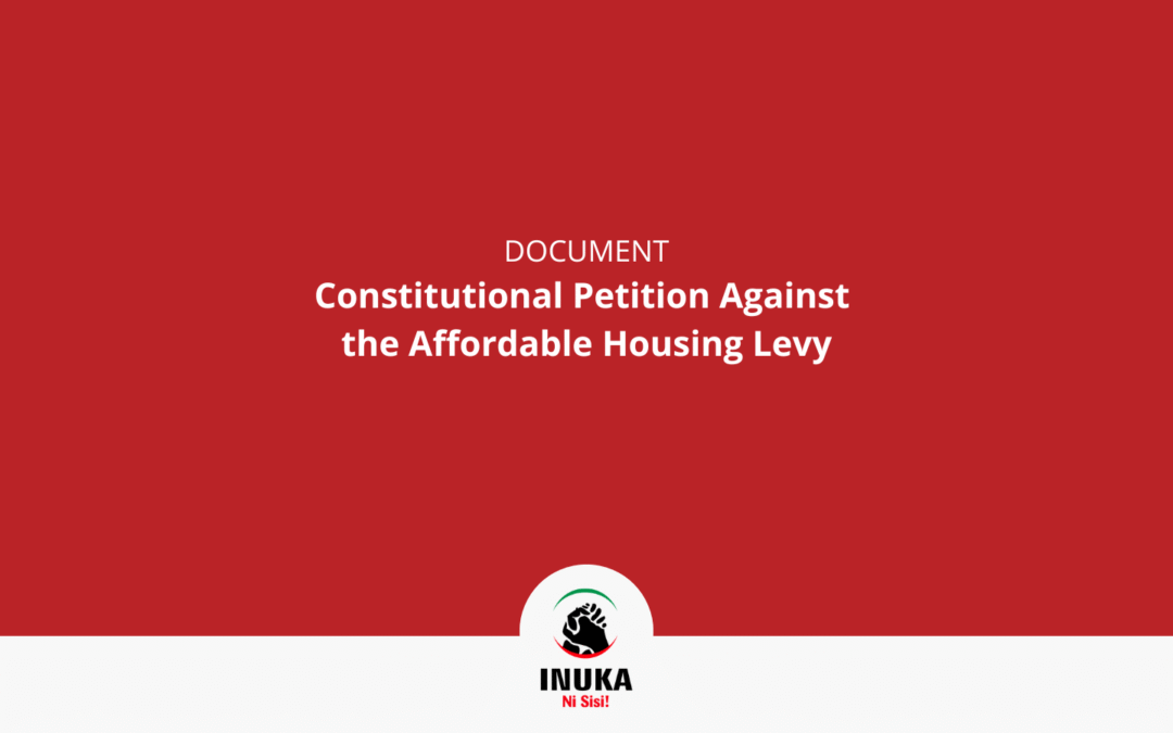 Constitutional Petition Against the Affordable Housing Levy